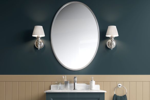 Deep Teal Serenity-the best peel & stick wallpaper for bathroom Deep Teal Serenity-the best peel & stick wallpaper for bathroom