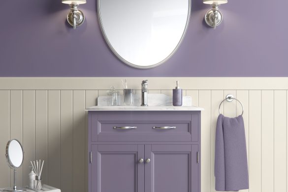 Light Periwinkle Serenity – Periwinkle – Pastel Chic Peel and Stick Wallpaper; Light Periwinkle Serenity easy removable wallpaper for bathroom