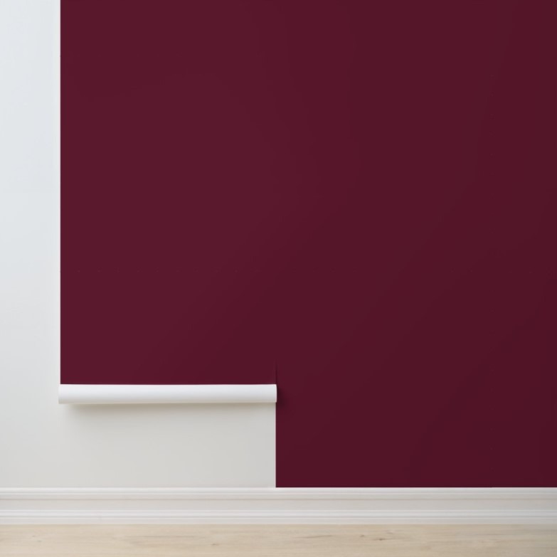 Rich Burgundy modern removable wallpaper