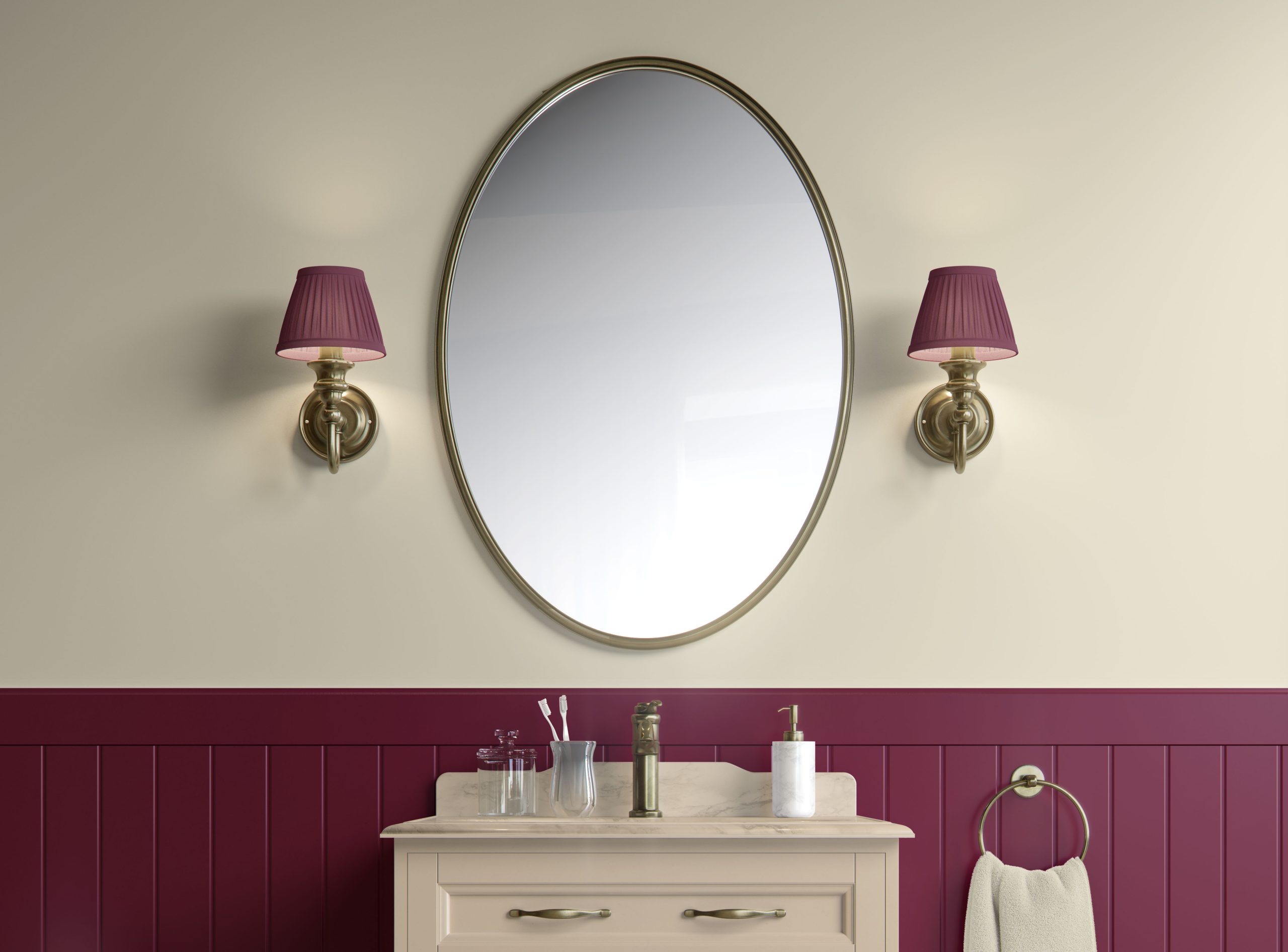 Soft Cream-best peel and stick wallpaper for bathroom