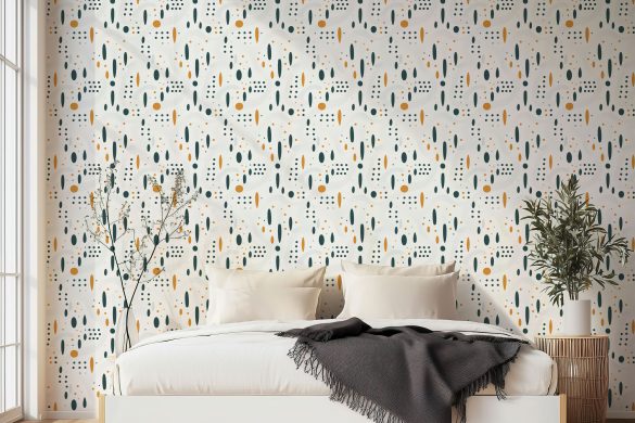 Bedroom-Modern-Dot-Symphony-best removable wallpaper Bedroom-Modern-Dot-Symphony-best removable wallpaper
