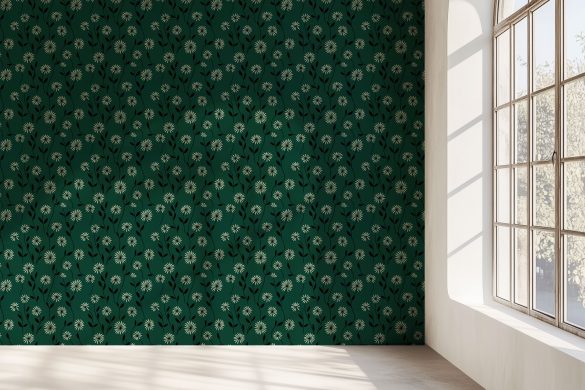 Elegant Daisy Meadow-Hallway decor-peel and stick wallpaper Elegant Daisy Meadow-Hallway decor-peel and stick wallpaper