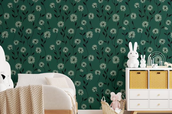 Elegant Daisy Meadow-Kids peel and stick wallpaper Elegant Daisy Meadow-Kids peel and stick wallpaper