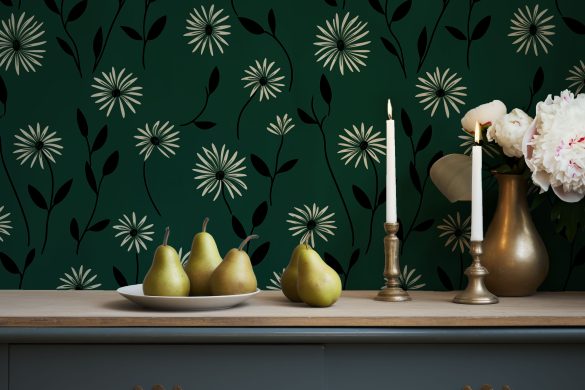 Elegant Daisy Meadow-Modern Peel and Stick Wallpaper Elegant Daisy Meadow-Modern Peel and Stick Wallpaper