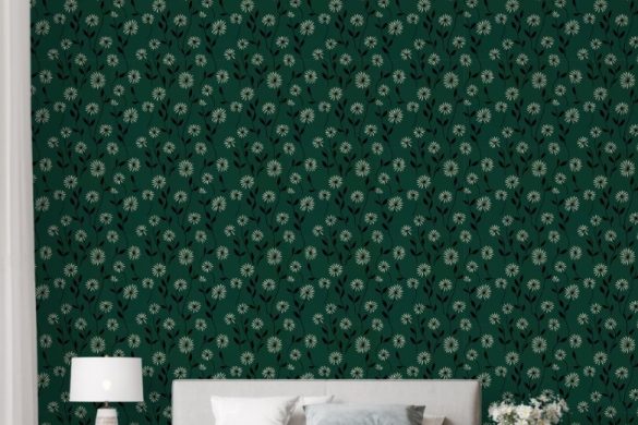 Elegant Daisy Meadow modern removable wallpaper for bedroom Elegant Daisy Meadow modern removable wallpaper for bedroom