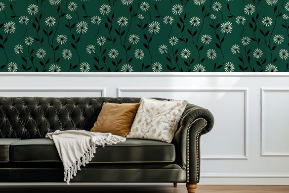 Elegant Daisy Meadow-peel and stick wallpaper for living room ideas Elegant Daisy Meadow-peel and stick wallpaper for living room ideas