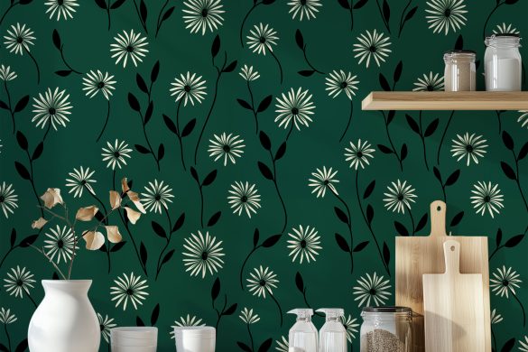 Elegant Daisy Meadow-peel & stick wallpaper for kitchen Elegant Daisy Meadow-peel & stick wallpaper for kitchen