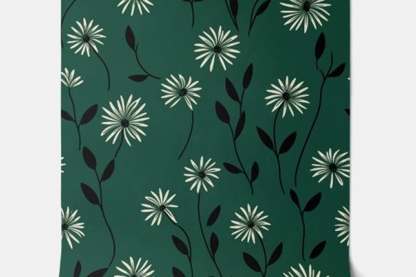 Elegant Daisy Meadow removable wallpaper