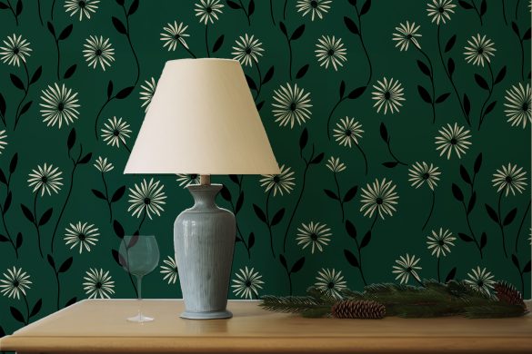 Elegant Daisy Meadow-vintage peel and stick wallpaper Elegant Daisy Meadow-vintage peel and stick wallpaper