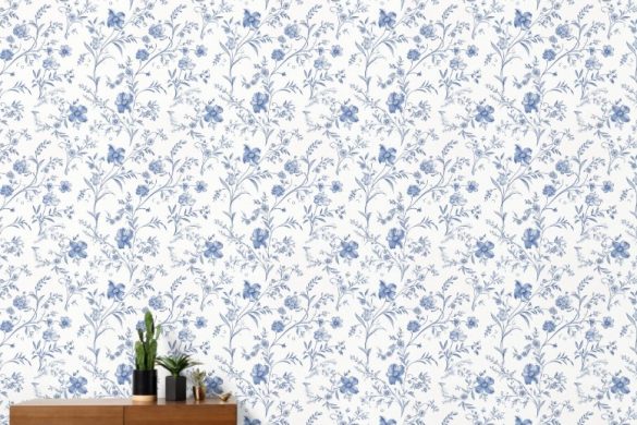 French Floral Charm- French Country Peel and Stick Wallpaper