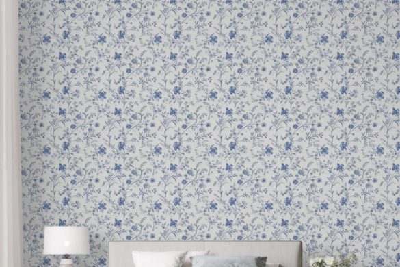 French Floral Charm- easy peel and stick wallpaper for bedroom