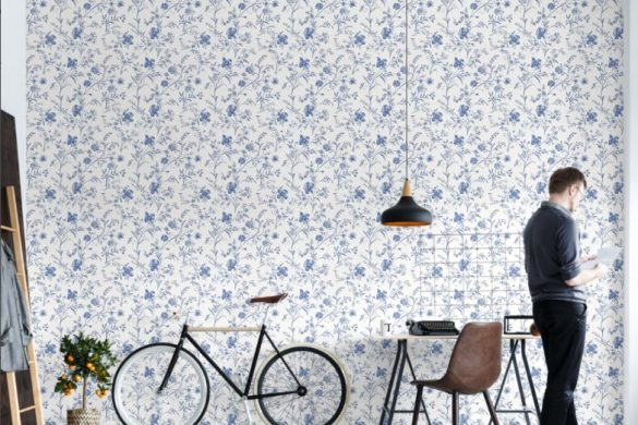 French Floral Charm- easy peel and stick wallpaper for living room