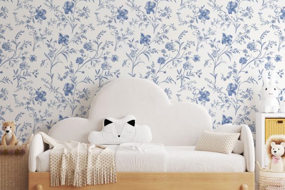 Kids peel and stick wallpaper-French Floral Charm
