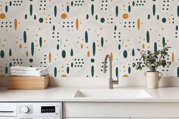 Laundry-Room-Modern-Dot-Symphony-minimalist peel and stick wallpaper Laundry-Room-Modern-Dot-Symphony-minimalist peel and stick wallpaper