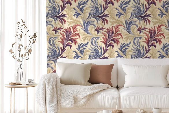 Living-Room-2-Regal Flourish Elegance-easy removable wallpaper Living-Room-2-Regal Flourish Elegance-easy removable wallpaper