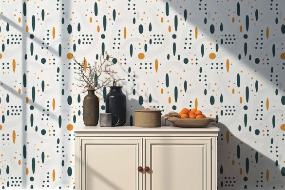 Living-Room-Modern-Dot-Symphony-peel & stick wallpaper installation Living-Room-Modern-Dot-Symphony-peel & stick wallpaper installation