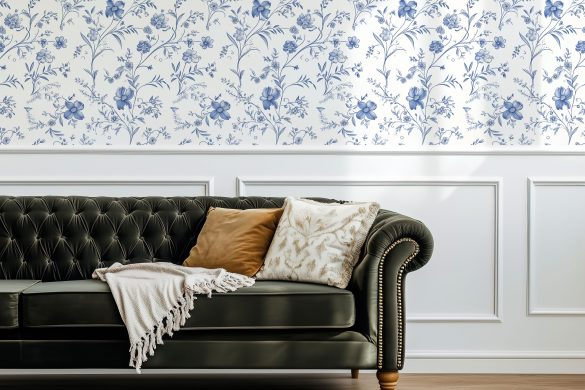 Living Room-easy removable wallpaper-French Floral Charm