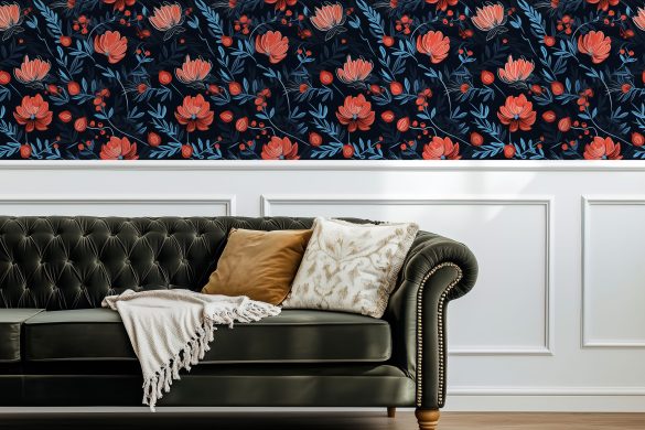 Livingroom-3-Midnight-Berry-Blooms-removable wallpaper floral Livingroom-3-Midnight-Berry-Blooms-removable wallpaper floral
