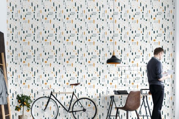 Modern Dot Symphony- best removable wallpaper for living room Modern Dot Symphony- best removable wallpaper for living room