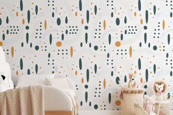 Nursery-3-Modern-Dot-Symphony-easy peel & stick wallpaper Nursery-3-Modern-Dot-Symphony-easy peel & stick wallpaper