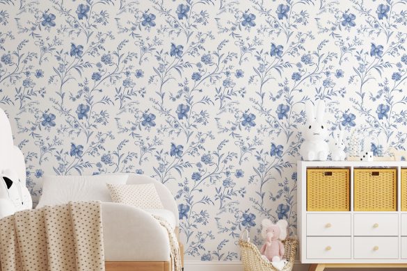 Nursery removable wallpaper-French Floral Charm