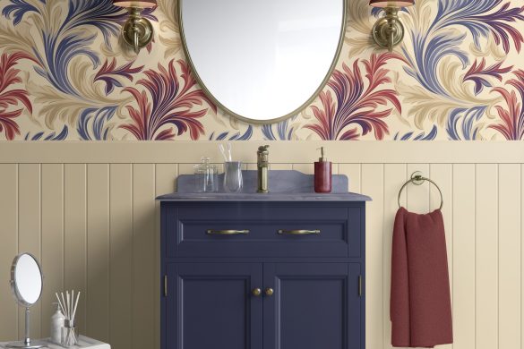 Regal Flourish Elegance-bathroom peel and stick wallpaper ideas Regal Flourish Elegance-bathroom peel and stick wallpaper ideas