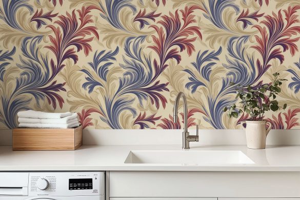 Regal Flourish Elegance-laundry room removable wallpaper ideas Regal Flourish Elegance-laundry room removable wallpaper ideas