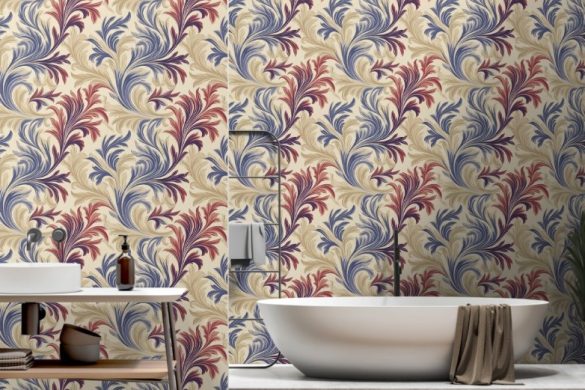 Regal Flourish Elegance-peel and stick wallpaper for bathroom ideas Regal Flourish Elegance-peel and stick wallpaper for bathroom ideas