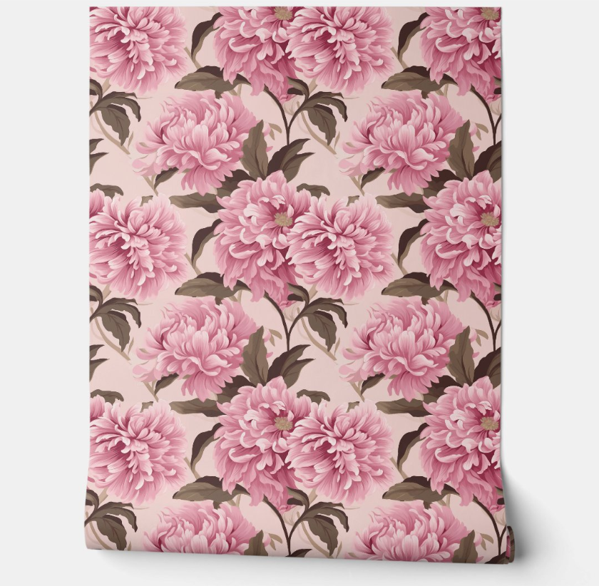 Blush Bloom Elegance Petite - Blush Pink and Taupe - French Country