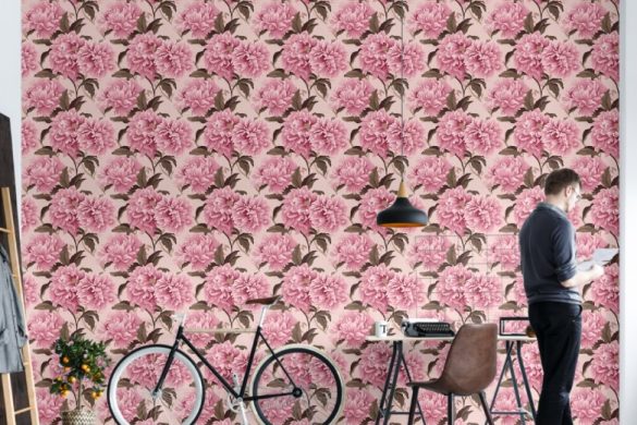 Blush Bloom Elegance- best peel & stick wallpaper for living room Blush Bloom Elegance- best peel & stick wallpaper for living room