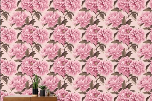 Blush Bloom Elegance- renter friendly peelable wallpaper Blush Bloom Elegance- renter friendly peelable wallpaper